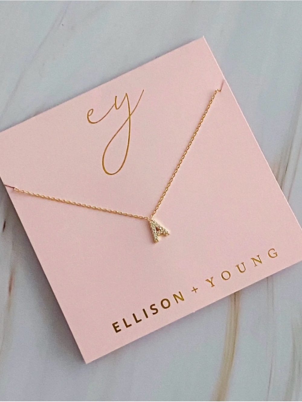 Ellison + Young Gold Initial A Necklace